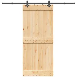 vidaXL Narvik rechts 90 x 210 cm Natürlich/Schwarz