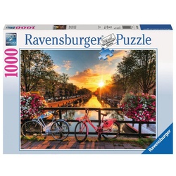 Ravensburger Puzzle Fahrräder in Amsterdam, 1000 Puzzleteile bunt