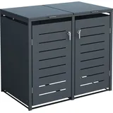 FRG Mülltonnenbox 2-er 0,0 m grau
