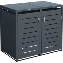 FRG Mülltonnenbox 2-er 0,0 m grau