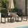 vidaXL Gartenlounge Set 3-tlg. Schwarz