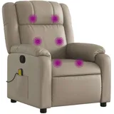 vidaXL Massagesessel Cappuccino-braun Kunstleder 95 x 99 x 95 cm Braun mit Fernbedienung