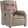 vidaXL Massagesessel Cappuccino-braun Kunstleder 95 x 99 x 95 cm Braun mit Fernbedienung