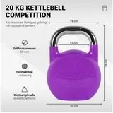 MSports® Kettlebell Kettlebell Competition 4 - 32 kg lila