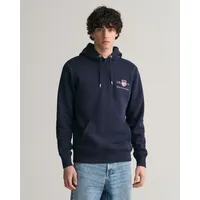 GANT Medium Archive Shield Regular Fit Kapuzenpullover Evening Blue