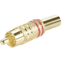 TRU Components 1578988 Cinch-Steckverbinder Stecker, gerade Polzahl: 2 Rot