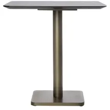 coco maison Brest Bistrotisch Marble Light Grey Gold 75x75cm