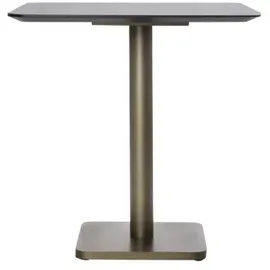 coco maison Brest Bistrotisch Marble Light Grey Gold 75x75cm