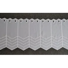 Stickereien Plauen Scheibengardine STICKEREIEN PLAUEN "Grafik" Gr. 2, weiß, B:95cm H:60cm, Polyester, Gardinen