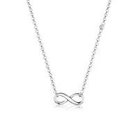 Elli DIAMONDS Halskette Infinity Diamant Brillantschliff (0,015 ct) 925 Sterling Silber