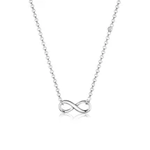 Elli DIAMONDS Halskette Infinity Diamant Brillantschliff (0,015 ct) 925 Sterling Silber