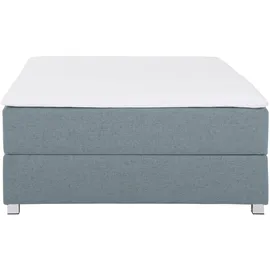 Home Affaire Boxbett HOME AFFAIRE "Alexis", blau (petrol), B:140cm L:200cm, Struktur fein (100% Polyester), Komplettbetten, ohne Kopfteil - ideal für Räume mit Dachschrägen; in 4 Breiten