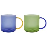 REMEMBER Glasbecher ́Fred` green-blue, 2er-Set