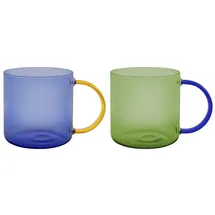 REMEMBER Glasbecher ́Fred` green-blue, 2er-Set