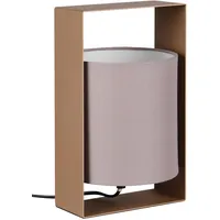 Trio Reality Leuchten Tischleuchte Pail R55751065, Metall Coffee, Schirm