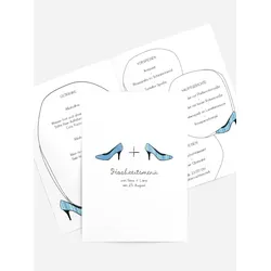 Menükarten zur Hochzeit selbst gestalten mit Spruch und Fotos im Onlinedesigner bei Meine-Kartenmanufaktur.de