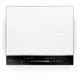 Klarstein Induktions-Kochfeld DualTone CP8-KL-DT-60-Fl-Wh, Kochfeld Induktion 4 Zone FlexTouch Timer Küche LED weiß