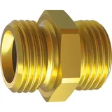 Riegler Doppelgewindenippel, G 1/4 a., G 1/2 a., SW 24, Messing
