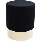 Kare Hocker Cherry Polyester 35 x 42 x 35 cm Schwarz/Gold