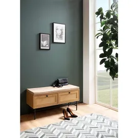 KADIMA DESIGN Schuhbank 100 x 48 x 38 cm 2 Schubladen braun