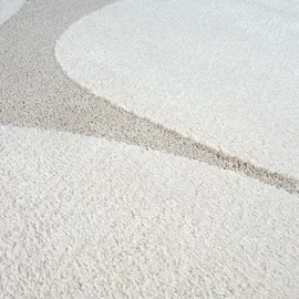 The CarPET Teppich THE CARPET "Elisa", beige (creme), B:80cm H:12mm L:150cm, Polypropylen, Teppiche, Teppich, moderner Wohnzimmer Teppich, geometrisches Design, hohe Flordichte
