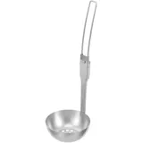 TOYANDONA Edelstahl Schlitzlöffel mit Ergonomischem Design und Klappbarer Funktion für Camping und Outdoor Küchenutensilien Leicht zu Greifen und Langlebig