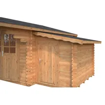 Palmako Anbauschuppen 3,1 m2 - 28 mm Braun