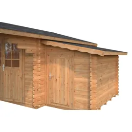 Palmako Anbauschuppen 3,1 m2 - 28 mm Braun