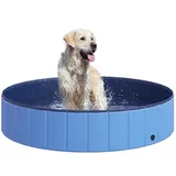 PawHut Hundepool Faltbar Schwimmbecken Ø140 x H30 cm