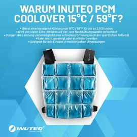 INUTEQ Biobased PCM Coolover 15°C kühlende Weste Blau Herren