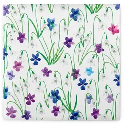 Airlaid Serviette Nelia, 40 x 40 cm, 50 Stück - Mank - Frühling Sommer Floral Blumen