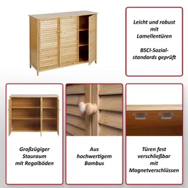 MCW MCW-B18 Sideboard 97 x 81 x 34 cm Braun/Bambus