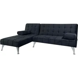 Hti-Living Eckcouch Velvet 1-Sitzer Schwarz