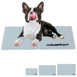 relaxdays Hundematte Kühlmatte Hund grau, 40 x 50 cm grau 40 cm x 50 cm