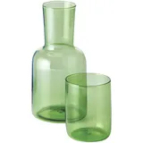 philippi Glaskaraffe mit Glas, grün