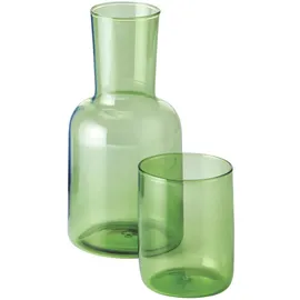 philippi Glaskaraffe mit Glas, grün
