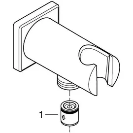 Grohe Rainshower 1/2", m Wandbrauseh., eckiger Ros., ch