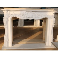 Casa Padrino Luxus Barock Marmor Kaminumrandung Weiß 184 x H. 133 cm