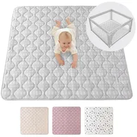 Hakuna Matte Gesteppte Krabbeldecke Baby 127cm, Hygge grau –