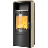 Kaminofen Hark 57 5 kW - Ofenkacheln: creme - Korpus: graphit