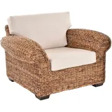 Wohnzimmersessel Chester Lounge Rattansessel Natur Rattan Sessel (Bananenblatt)