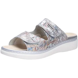 ROHDE Damen Pantolette Leder Klettverschluss Muster Wechselfußbett Abano 5224, Größe:42 EU,