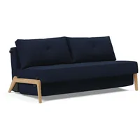 Schlafsofa INNOVATION LIVING TM "Cubed Klappsofa, hochwertige Schlaffunktion, Design und extra Komfort" Sofas Gr. B/H/T: 168cm x 79cm x 98cm, Webstoff, 160x200, blau Frontauszug, sehr platzsparend, abgewinkelt Sitzen, waagerecht liegen