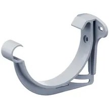 Inefa Stirnbretthalter halbrund PVC, NW 125 Grau Befestigung Dachrinne