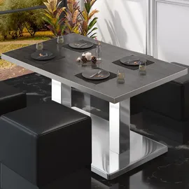 GGM Möbel Bistro Loungetisch 110 x 60 x 41 cm Wenge/Edelstahl