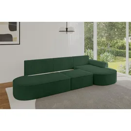 altdecor Eckcouch Cord 5-Sitzer Grün