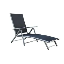 Merxx Gartenliege 140 x 64 x 87 cm Schwarz