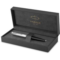 Parker Kugelschreiber 51 Black C.C., schwarz/silber, Edelharz, Schreibfarbe schwarz
