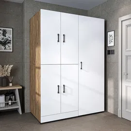 roomartstore.de DORA Waschmaschinenschrank 230 x 130 x 74 cm Weiß