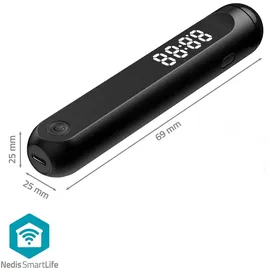 Nedis SmartLife Bluetooth Dual Hall sensor LED-Anzeige PVC - 3.00 m - Akku-Bälle/Beutel mit Kordelzug - Schwarz